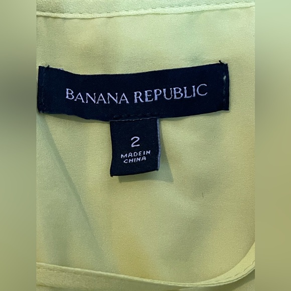 Banana Republic Like Green Yellow Maxi Spaghetti Strap Midi Dress Size 2 - Picture 7 of 8